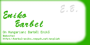 eniko barbel business card